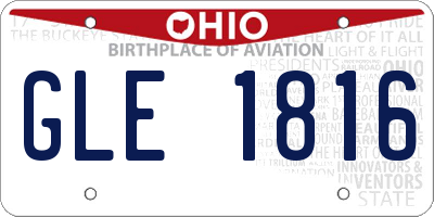 OH license plate GLE1816