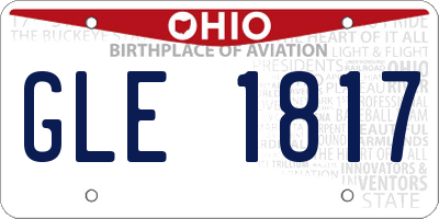 OH license plate GLE1817