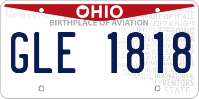 OH license plate GLE1818