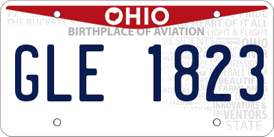OH license plate GLE1823