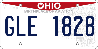 OH license plate GLE1828