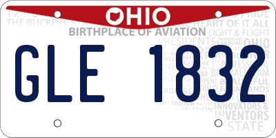 OH license plate GLE1832