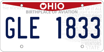 OH license plate GLE1833