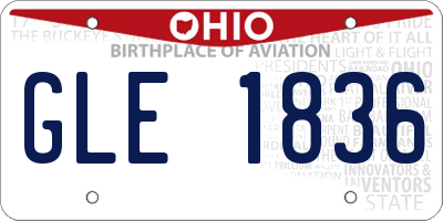 OH license plate GLE1836