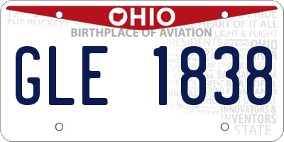 OH license plate GLE1838