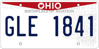 OH license plate GLE1841