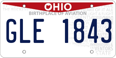OH license plate GLE1843