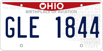 OH license plate GLE1844
