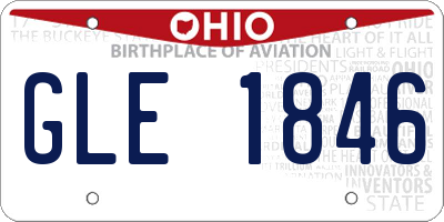 OH license plate GLE1846