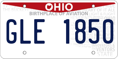 OH license plate GLE1850