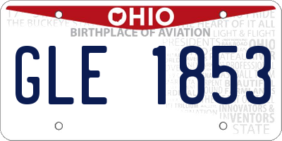OH license plate GLE1853