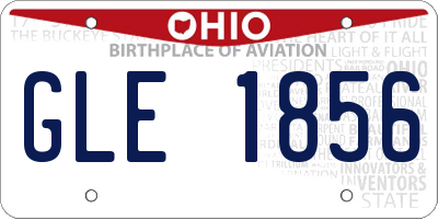 OH license plate GLE1856