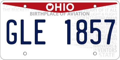 OH license plate GLE1857