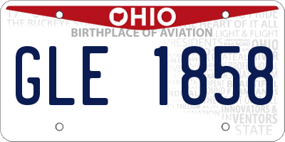 OH license plate GLE1858