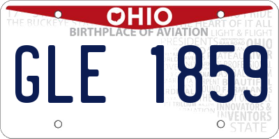 OH license plate GLE1859