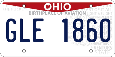 OH license plate GLE1860