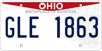 OH license plate GLE1863