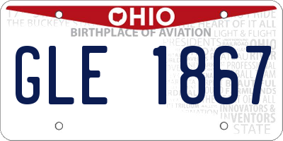 OH license plate GLE1867