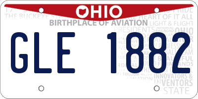 OH license plate GLE1882