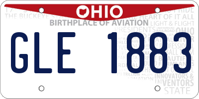 OH license plate GLE1883