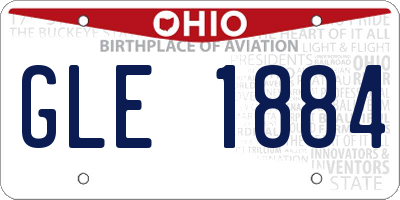 OH license plate GLE1884