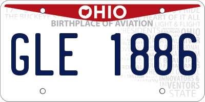 OH license plate GLE1886