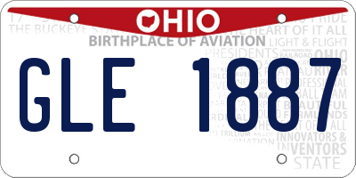 OH license plate GLE1887