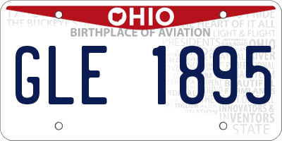 OH license plate GLE1895