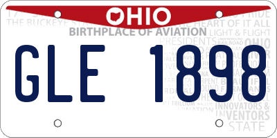 OH license plate GLE1898