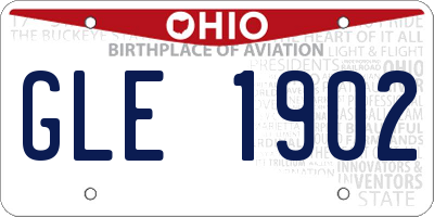 OH license plate GLE1902