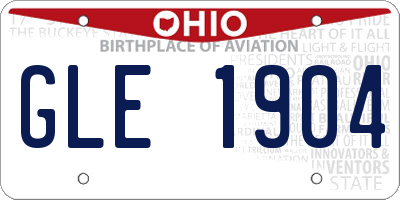 OH license plate GLE1904