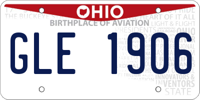 OH license plate GLE1906