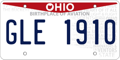 OH license plate GLE1910