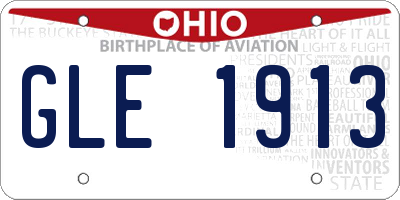 OH license plate GLE1913