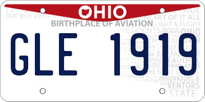 OH license plate GLE1919