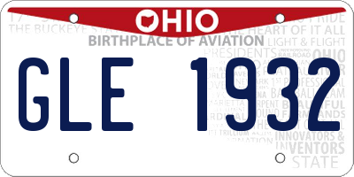 OH license plate GLE1932