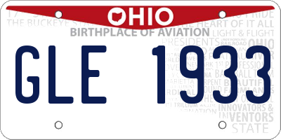 OH license plate GLE1933