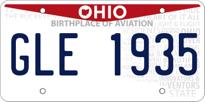 OH license plate GLE1935