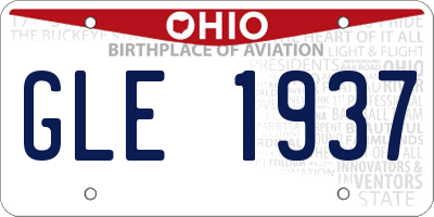 OH license plate GLE1937