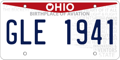 OH license plate GLE1941