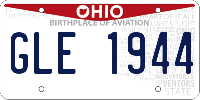 OH license plate GLE1944