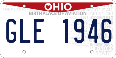 OH license plate GLE1946