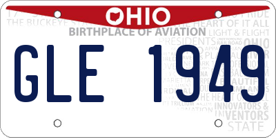 OH license plate GLE1949