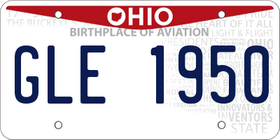 OH license plate GLE1950