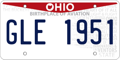 OH license plate GLE1951