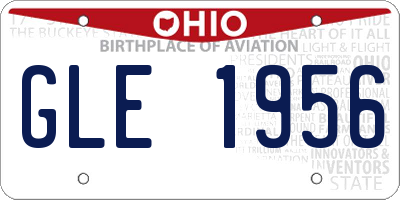 OH license plate GLE1956
