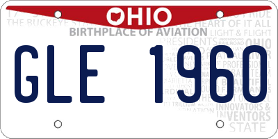 OH license plate GLE1960