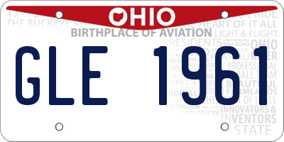 OH license plate GLE1961