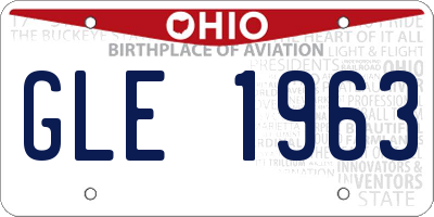 OH license plate GLE1963