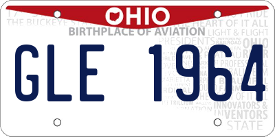 OH license plate GLE1964
